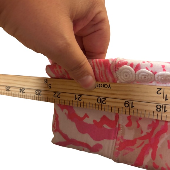 Lilly Pulitzer Pink Coral Print Half-Zip Pullover Top XS coastal bright lace - Picture 14 of 14